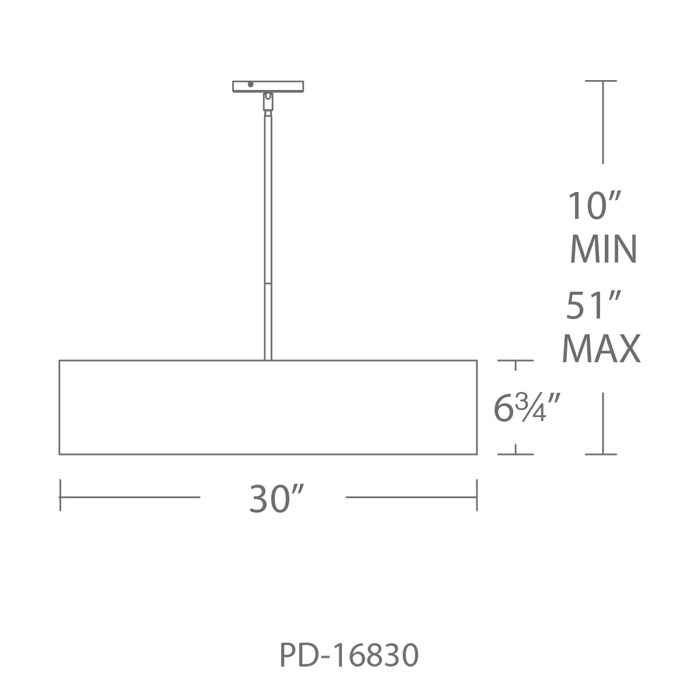 Modern Forms PD-16830 Metropolis 1-lt 30" LED Pendant