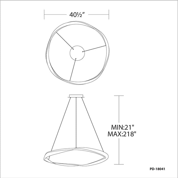 dweLED PD-18041 Eternal 41" LED Pendant