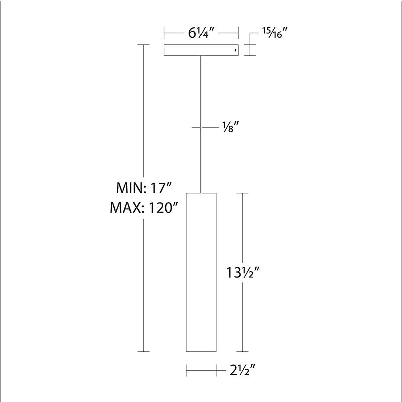 WAC PD2020 Silo 2020 Monopoint Pendant, 2700K