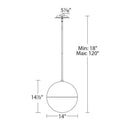Modern Forms PD-24614 Punk 1-lt 14" LED Pendant