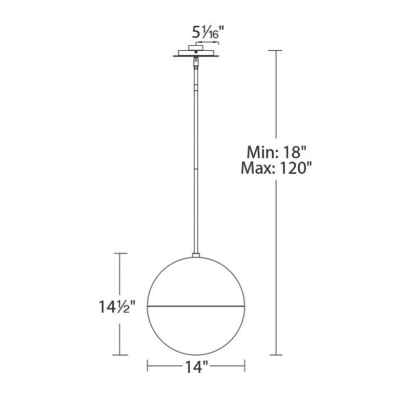 Modern Forms PD-24614 Punk 1-lt 14" LED Pendant