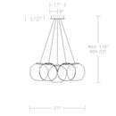 Modern Forms PD-28807 Cosmic 7-lt 27" LED Pendant