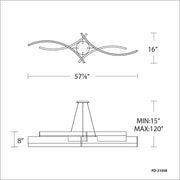 Modern Forms PD-31058 Arcs 58" LED Pendant