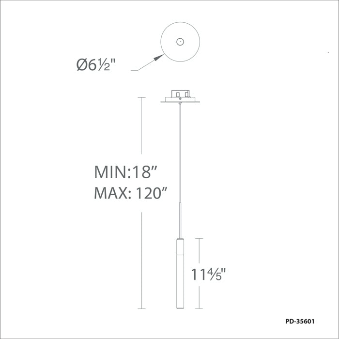 Modern Forms PD-35601 Magic 1-lt 7" LED Pendant