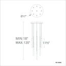 Modern Forms PD-35609 Magic 9-lt 17" LED Pendant