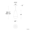 dweLED PD-39214 Amelia 1-lt 7" LED Mini Pendant