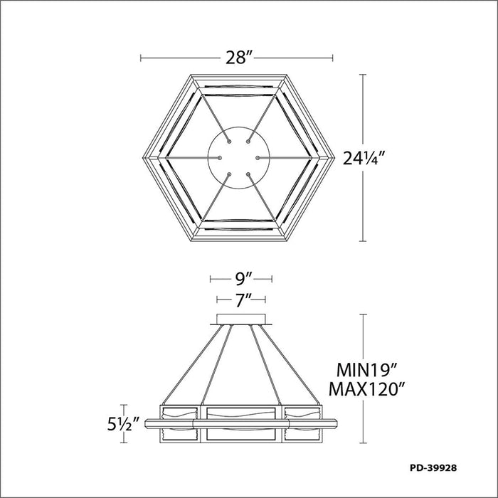 Modern Forms PD-39928 Atlantis 1-lt 28" LED Pendant