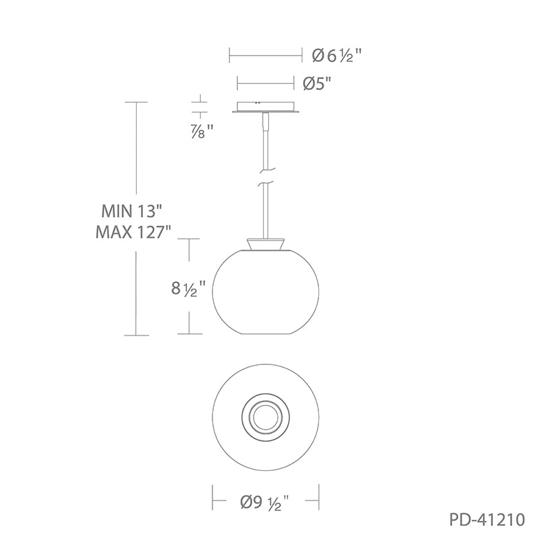 dweLED PD-41210 Echo 1-lt 10" LED Mini Pendant