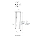 Modern Forms PD-41709R Cascade 9-lt 17" LED Round Pendant