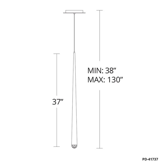 Modern Forms PD-41737 Cascade 1-lt 37" Tall LED Pendant