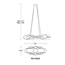 dweLED PD-47839 Interlace 1-lt 39" LED Pendant