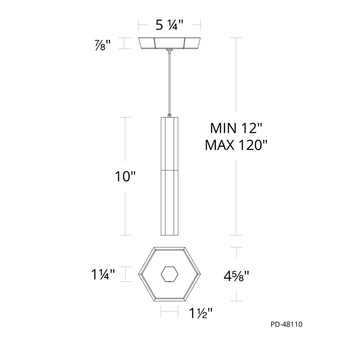 Modern Forms PD-48110 Basalt 1-lt 5" LED Mini Pendant