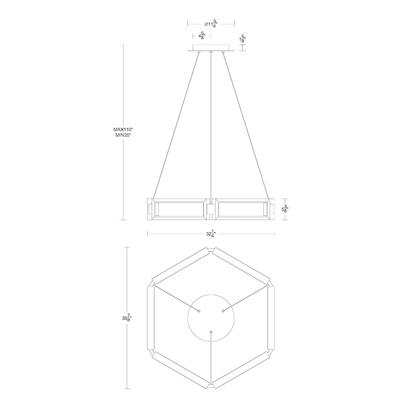 Modern Forms PD-50835 Mies 36" LED Pendant