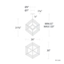 dweLED PD-51030 Atlas 30" LED Pendant
