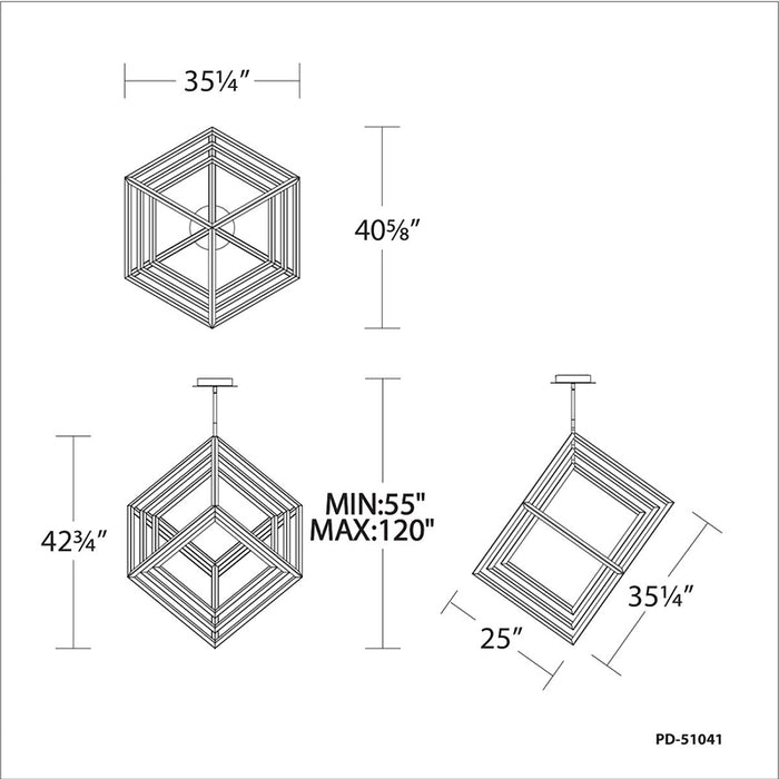 dweLED PD-51041 Atlas 41" LED Pendant