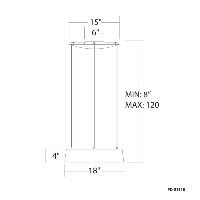 Modern Forms PD-51318 Gilt 1-lt LED Pendant