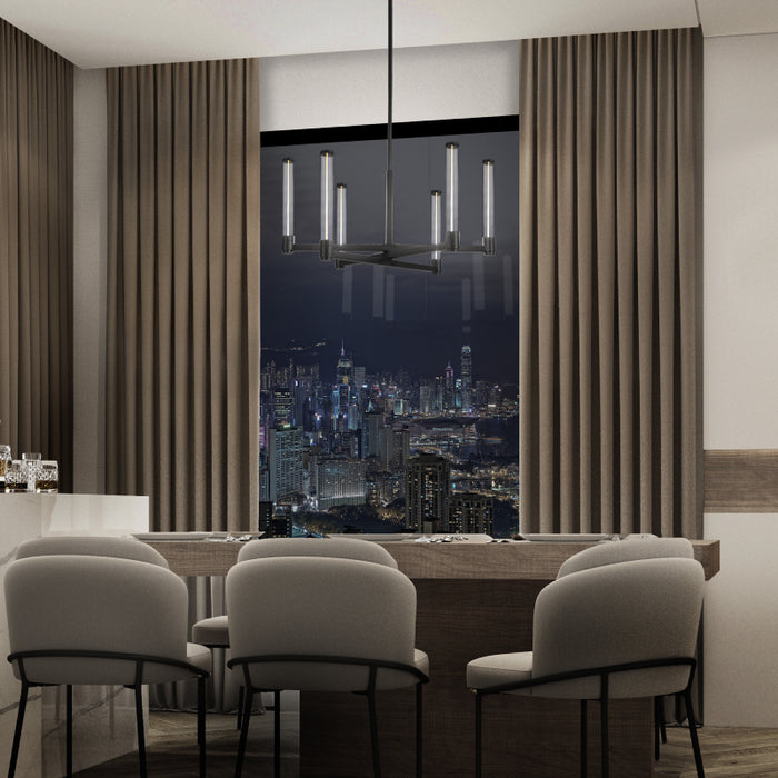 dweLED PD-51327 Jedi 6-lt 27" LED Pendant