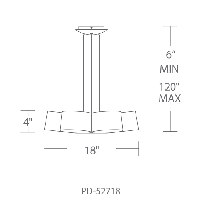 Modern Forms PD-52718 Marimba 7-lt 18" LED Pendant