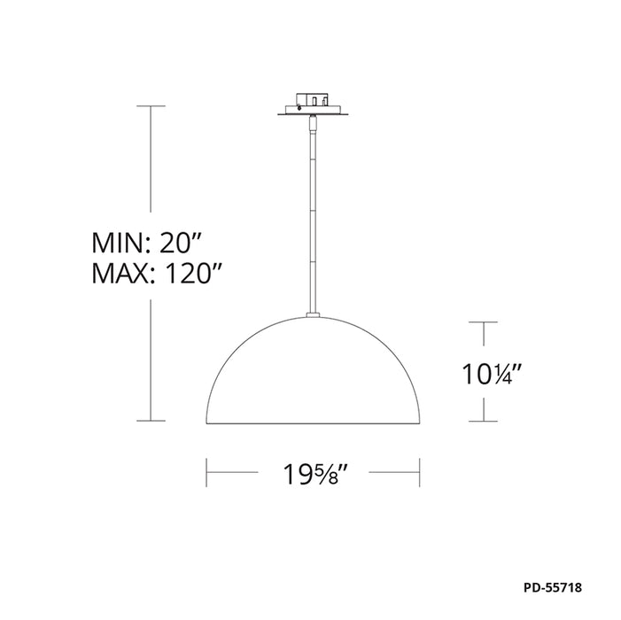 Modern Forms PD-55718 Yolo 1-lt 20" LED Pendant