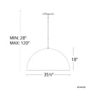 Modern Forms PD-55735 Yolo 1-lt 36" LED Pendant