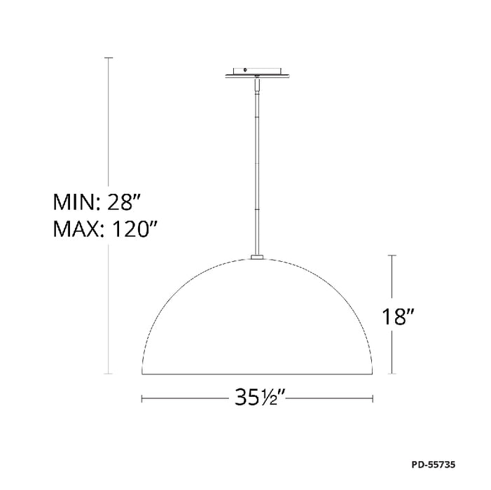 Modern Forms PD-55735 Yolo 1-lt 36" LED Pendant