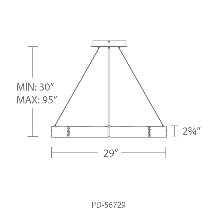 Modern Forms PD-56729 Zelda 29" LED Chandelier