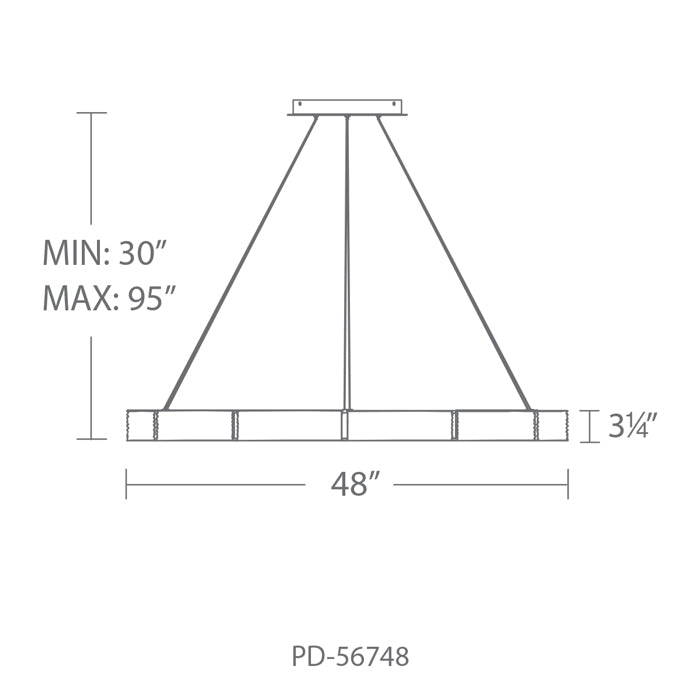 Modern Forms PD-56748 Zelda 48" LED Chandelier