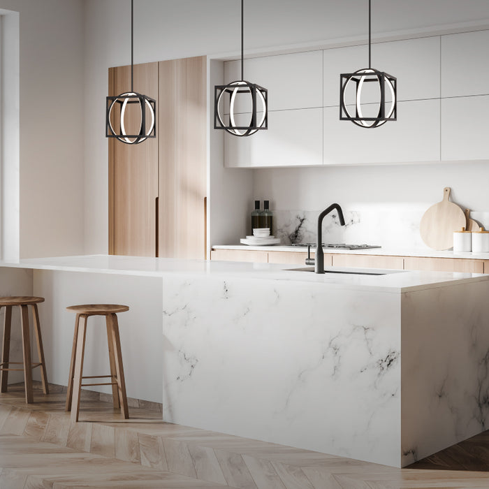dweLED PD-57317 Geometrix 1-lt 17" Tall LED Pendant