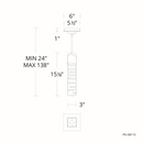 Modern Forms PD-58115 Juliet 1-lt 3" LED Mini Pendant
