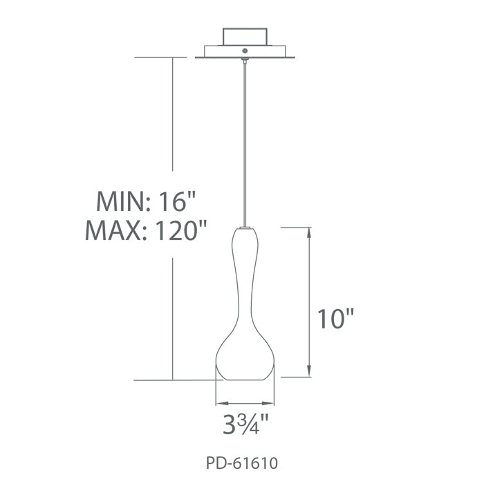 Modern Forms PD-61610 Acid 1-lt 4" LED Pendant