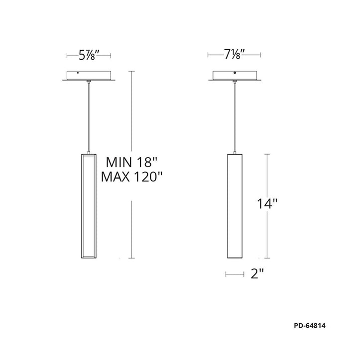 Modern Forms PD-64820 Chaos 1-lt 20" Tall LED Pendant