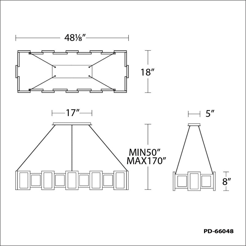 Modern Forms PD-66048 Fury 1-lt 48" LED Pendant