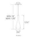 Modern Forms PD-66612 Acid 1-lt 4" LED Pendant