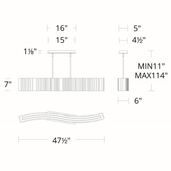 Modern Forms PD-70148 Rhiannon 1-lt 48" LED Pendant