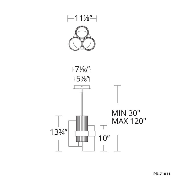 Modern Forms PD-71011 Harmony 11" LED Pendant