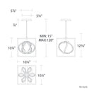 dweLED PD-73210 Sinclair 1-lt 10" LED Mini Pendant