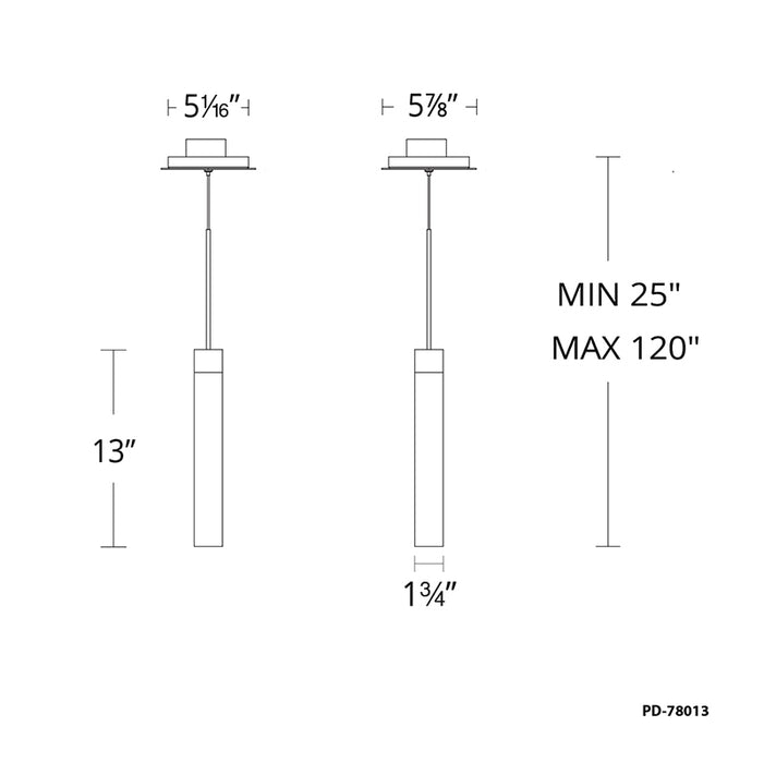 Modern Forms PD-78013 Minx 1-lt 2" LED Mini Pendant