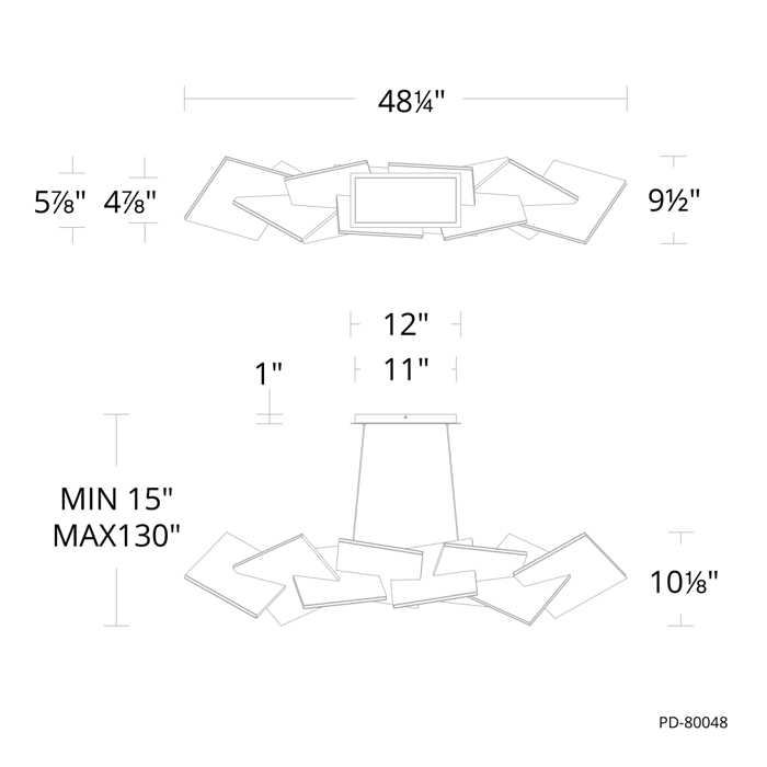 Modern Forms PD-80048 Konstrukt 48" LED Pendant