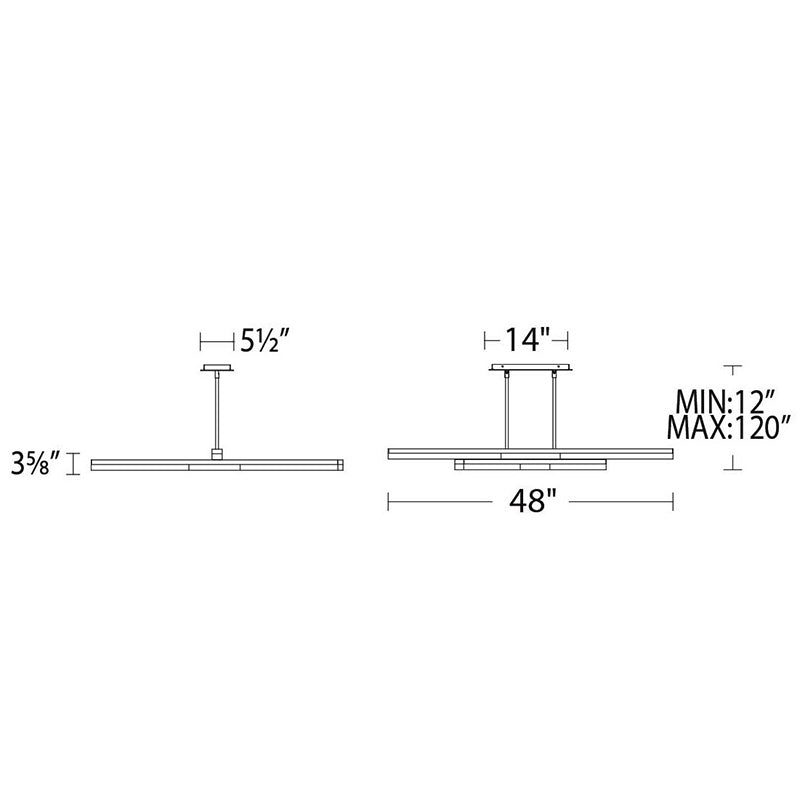 Modern Forms PD-81004 Minx 4-lt 48" LED Pendant