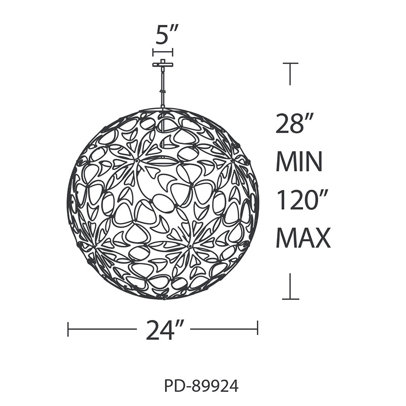 Modern Forms PD-89924 Groovy 1-lt 24" LED Chandelier
