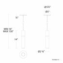 dweLED PD-W63114 Sleek 3" LED Outdoor Pendant