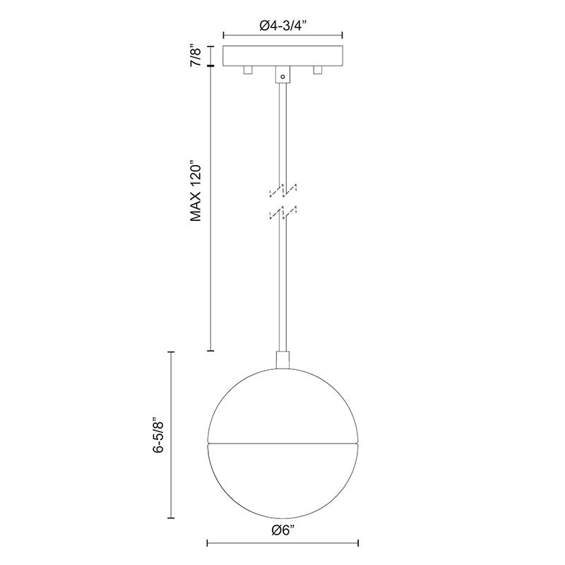 Kuzco PD11706 Monae 6" Wide LED Pendant