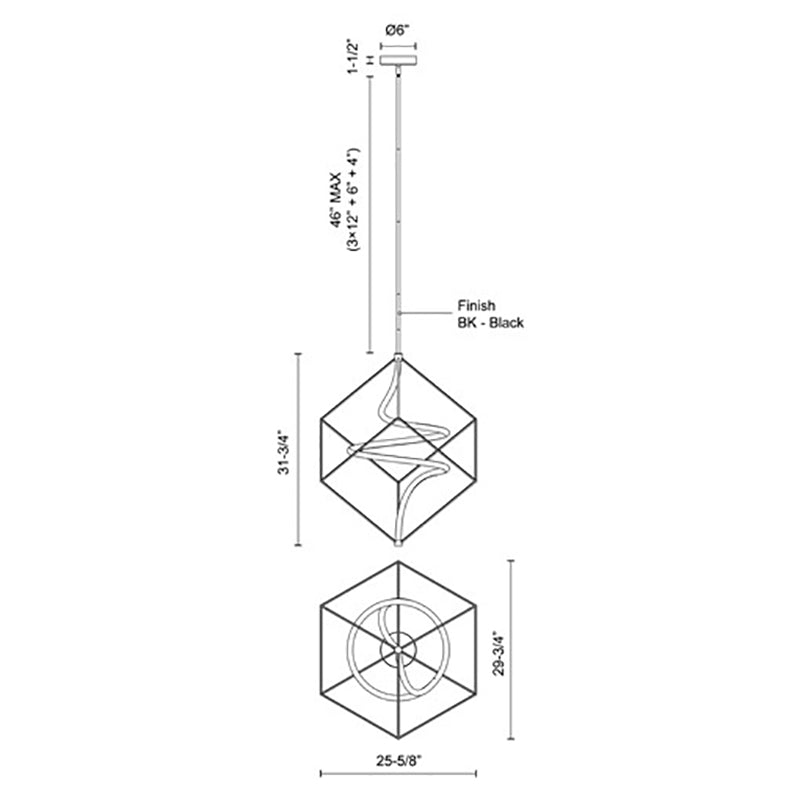 Kuzco PD29226 Script 1-lt 26" LED Pendant
