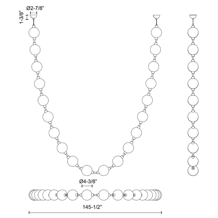 Alora PD321212 Marni 146" LED Pendant