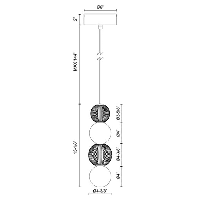 Alora PD321815 Oxyn 4" LED Pendant