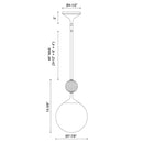 Alora Mood PD415308 Celia 1-lt 8" Pendant