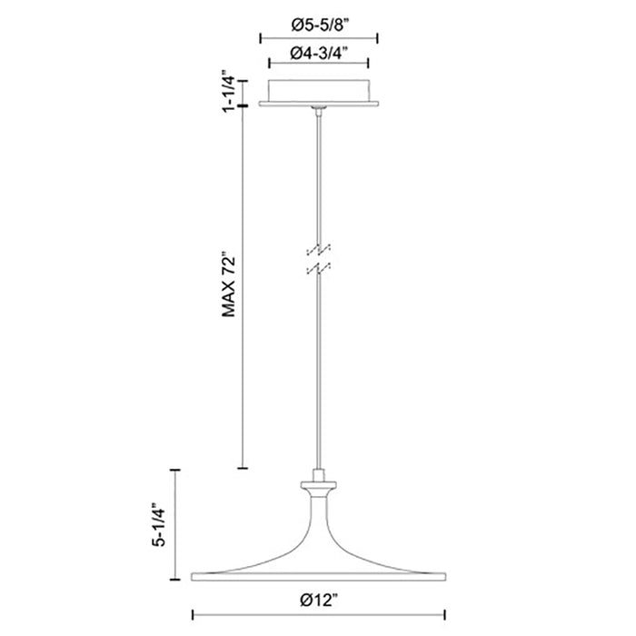 Alora Mood PD418012 Issa 1-lt 12" LED Pendant