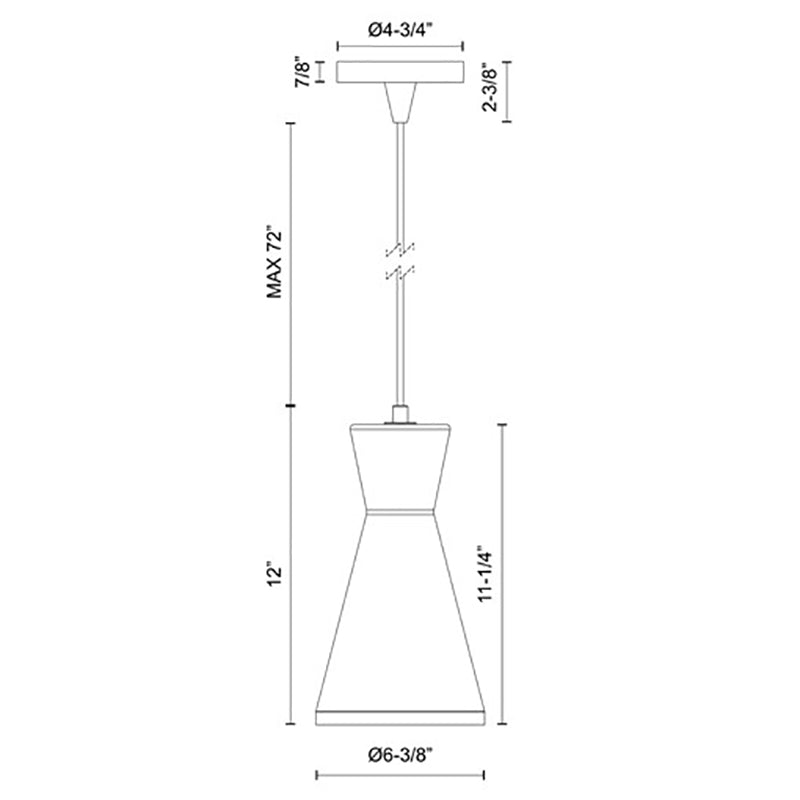 Alora Mood PD473706 Betty 1-lt 6" Pendant