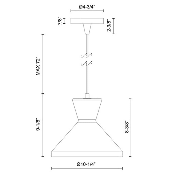 Alora Mood PD473710 Betty 1-lt 10" Pendant