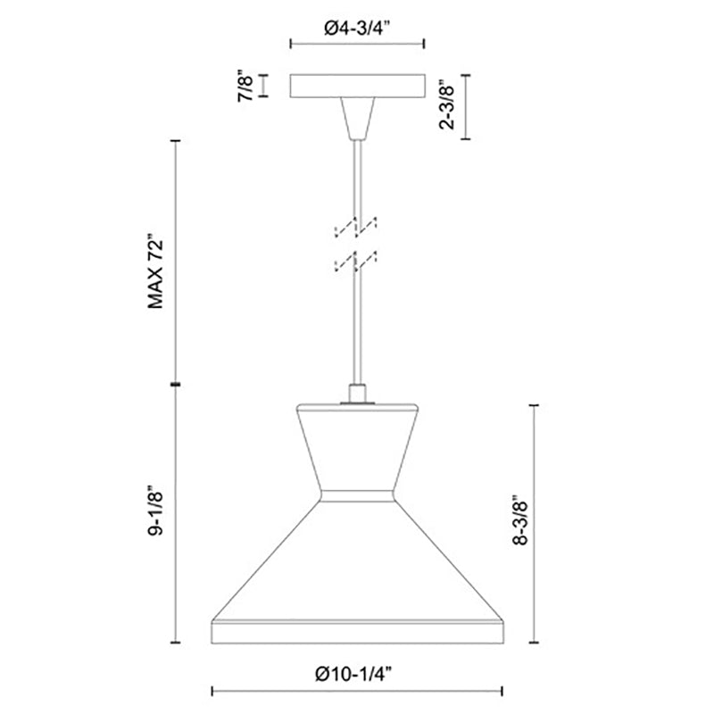 Alora Mood PD473710 Betty 1-lt 10" Pendant